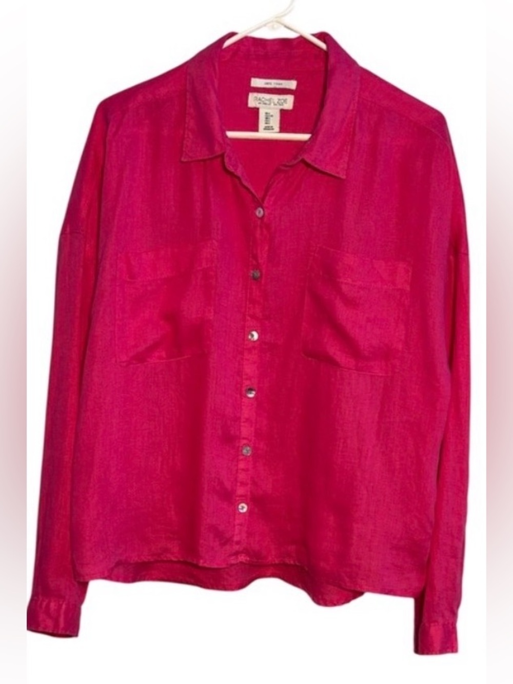 Rachel Zoe Fuchsia Linen Shirt